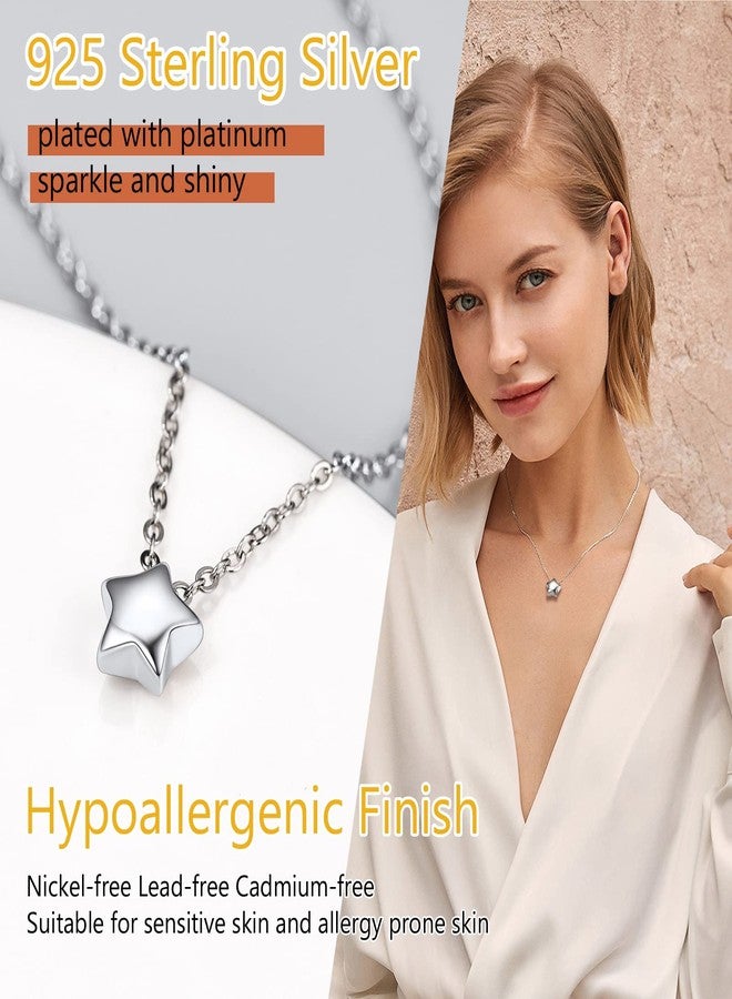 PROSILVER 925 Sterling Silver Necklace for Women | Dainty Delicate Adjustable Choker with Star Pendant, Hypoallergenic Tarnish Resistant Everyday Jewelry Gift for Her - Image 5